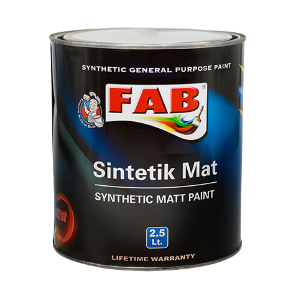 FAB SİNTETİK MAT BOYA 2,5 L