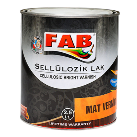 FAB Sellülozik Mat Lak 2,5 L