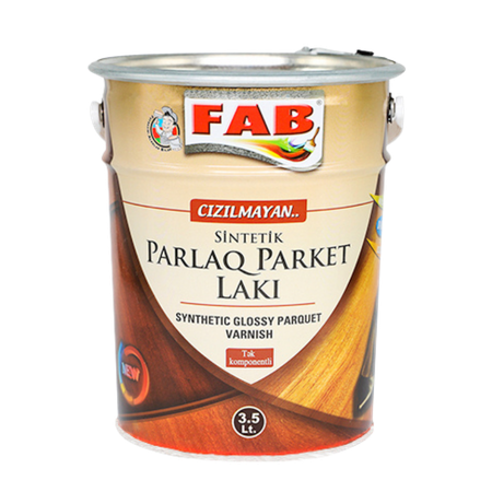 FAB Sintetik Cızılmaz Parlaq Parket Lakı 3,5 L
