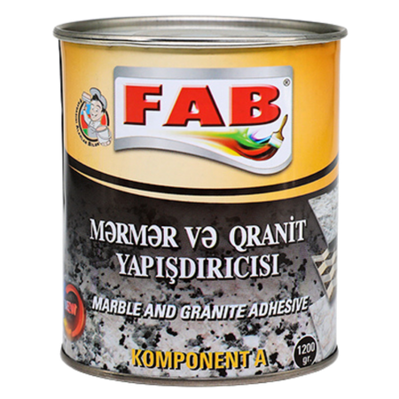 FAB MƏRMƏR YAPIŞDIRICISI 1,2 kq + 0,04 kq